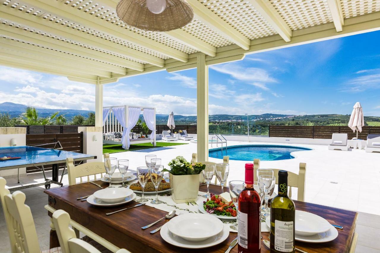 Caramel Villa, With 40M2 Pool & Spa Whirlpool, By Thinkvilla Pánormos Buitenkant foto